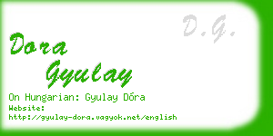 dora gyulay business card